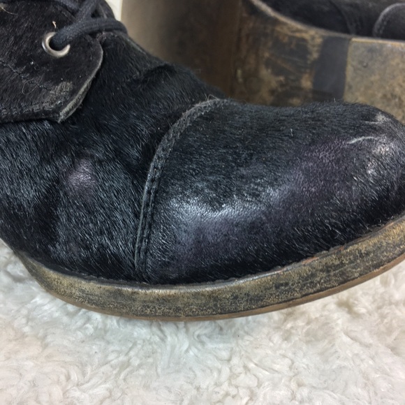 AllSaints Damisi Pony Hair Combat Boot Black 41 - Picture 10 of 16